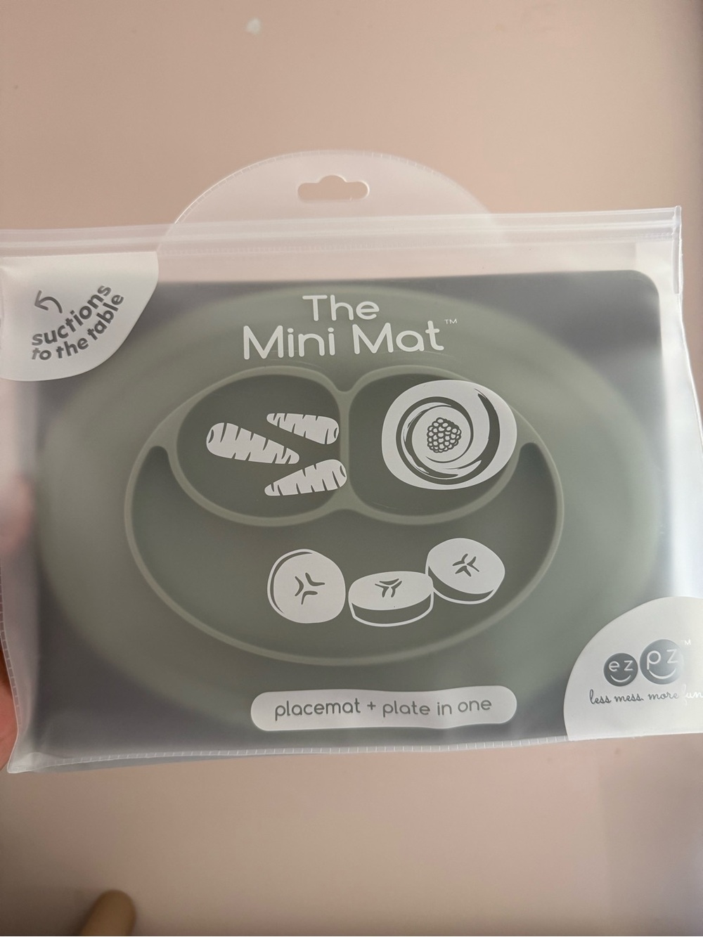The Mini Mat Placemat + Plate in One - Olive Green